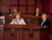 April 11, 2013: Senator participating in the joint Senate and House Agriculture hearing concerning the Federal Food Safety Modernization Act (FSMA) and it's impact on Pennsylvania