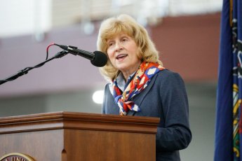 May 19, 2022: Senator Judy Schwank hosts a Veterans' Expo.  This event included information booths, free lunch, and a keynote address by Brigadier General Maureen Weigl, PA Deputy Adjutant General for Veterans Affairs.