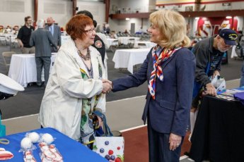 May 19, 2022: Senator Judy Schwank hosts a Veterans' Expo.  This event included information booths, free lunch, and a keynote address by Brigadier General Maureen Weigl, PA Deputy Adjutant General for Veterans Affairs.