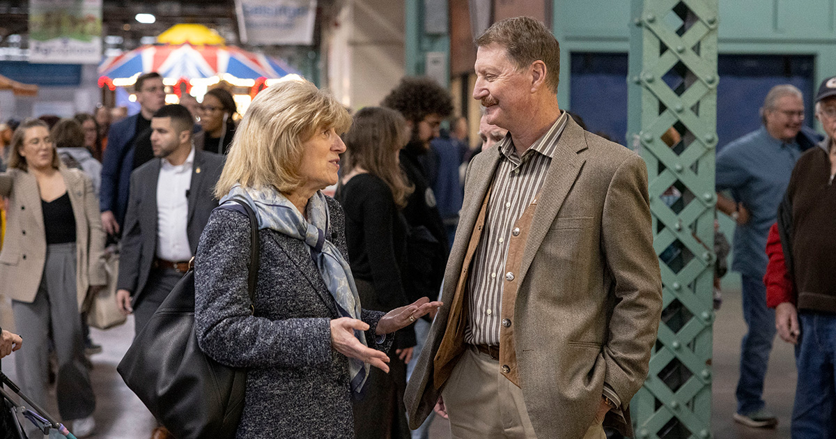 Sens. Elder Vogel Jr. and Judy Schwank