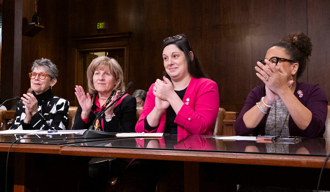 Amanda M. Cappelletti (D-Montgomery), Sen. Judy Schwank (D-Berks), Rep. Gina H. Curry (D-Delaware) and Rep. Mary Jo Daley (D-Montgomery)
